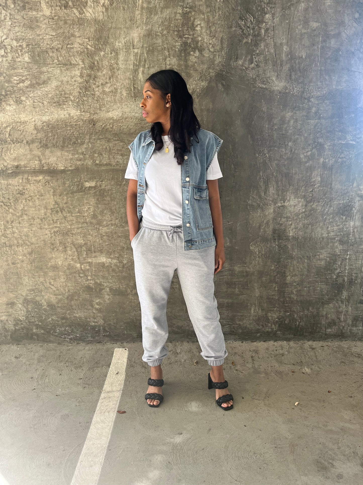 Oversized Denim Vest